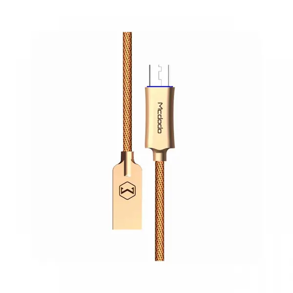 Cablu MicroUSB Mcdodo Auto Disconnect Gold (1m, QC3.0, led indicator)