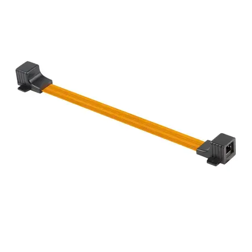 Cablu panglica Ethernet cat 5e, plat si ultrasubtire 0.2 mm, Lanberg 42712, de extensie pe sub ferestre, 2 x RJ45 mama, 23 cm, flexibil