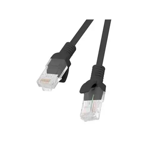 Cablu Patchcord Lanberg RJ45, Cat. 5e UTP, 0.5m, Negru