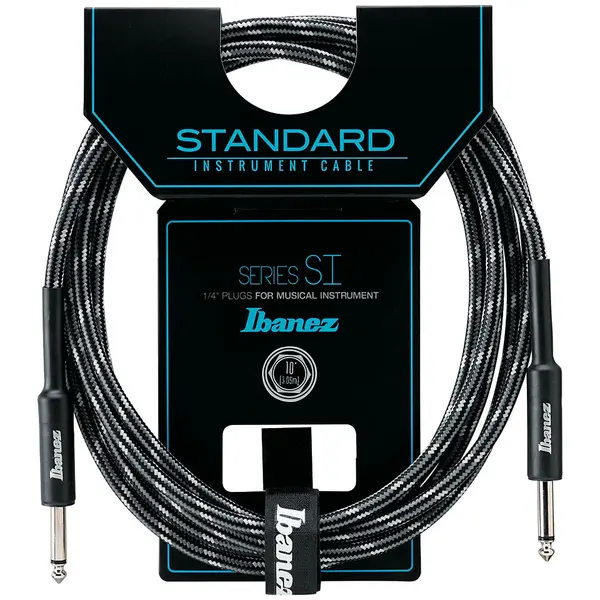 Cablu pentru chitară Ibanez - SI10 CCT, 6.3 mm, 3 m, negru/grena