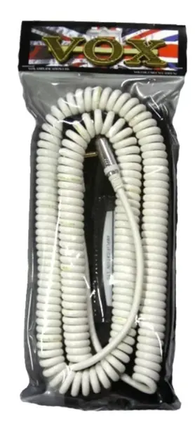 Cablu pentru instrument muzical VOX - VCC90 WH, 6.3 mm/6.3 mm, 9 m, alb