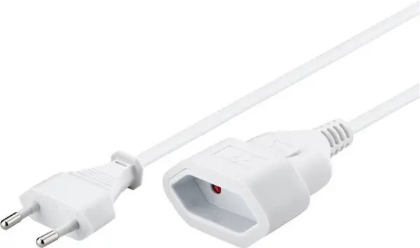 Cablu prelungitor de alimentare Euro T-M Alb 5m, kpsm5w