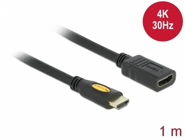 Cablu prelungitor HDMI 4K30Hz T-M 1m, Delock 83079