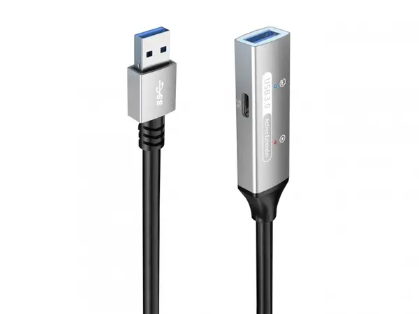 Cablu prelungitor USB 3.2-A activ cu alimentare T-M 15m, ku3rep15al