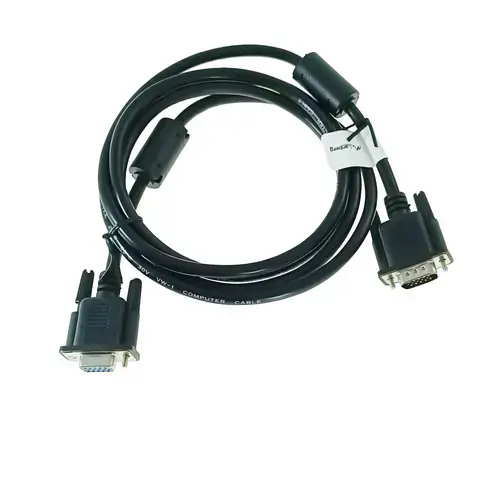 Cablu prelungitor VGA tata-mama, lungime 1.8m, Lanberg 41391, ecranare dubla si miez ferita, Negru
