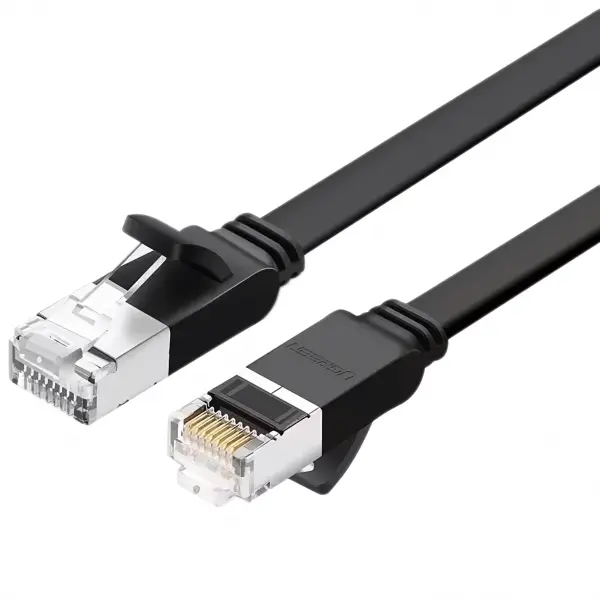 Cablu Retea UGREEN NW101 Flat, UTP, Cat6, 2m, Negru