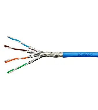 Cablu S/FTP Cat.7 Schrack, 4x2xAWG23/1, 1000 MHz, LS0H, Dca, tambur 500 m, albastru, HSKP423HP5
