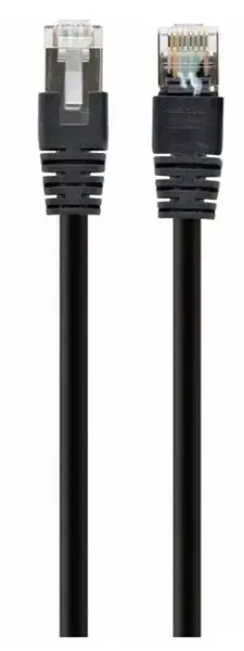 Cablu S/FTP GEMBIRD Cat6a, LSZH, cupru, 5 m, negru, AWG27, dublu ecranat PP6A-LSZHCU-BK-5M