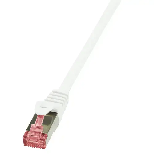 Cablu S/FTP LOGILINK Cat6, LSZH, cupru, 3 m, alb, AWG27, dublu ecranat CQ2061S