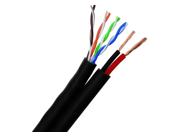 Cablu siamez UTP cat5 cupru 100% cu alimentare 2x1 mm rola 100m 201801013087