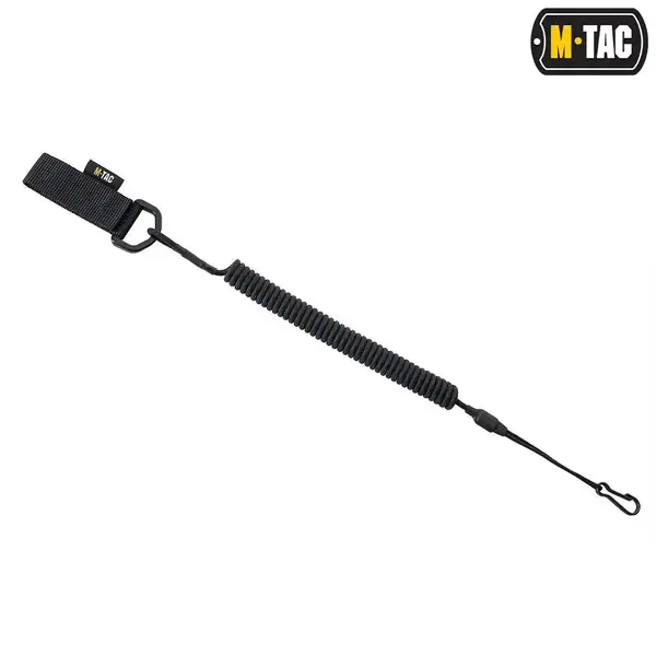 Cablu siguranta pistol M-TAC - NEGRU