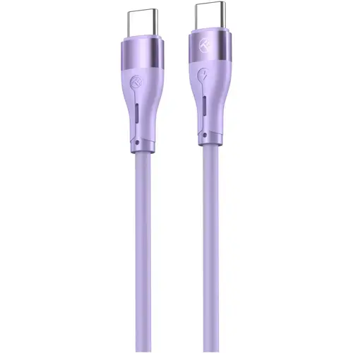Cablu silicon Tellur Type-C to Type-C, 3A, PD60W, 1m, Mov