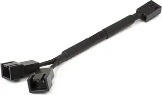 Cablu splitter Phanteks PH-CB-Y3P, 3-pin la 3-pinx2, 0.11m (Negru)