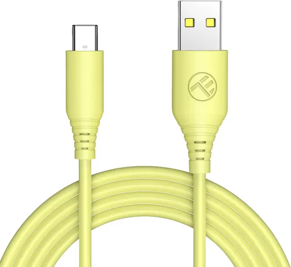Cablu Tellur - TLL155400, USB-A/USB-C, 1 m, galben
