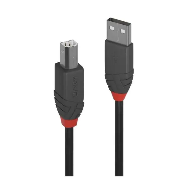 Cablu transfer Lindy LY-36673, USB 2.0 Type A to B, 2m, Anthra Line