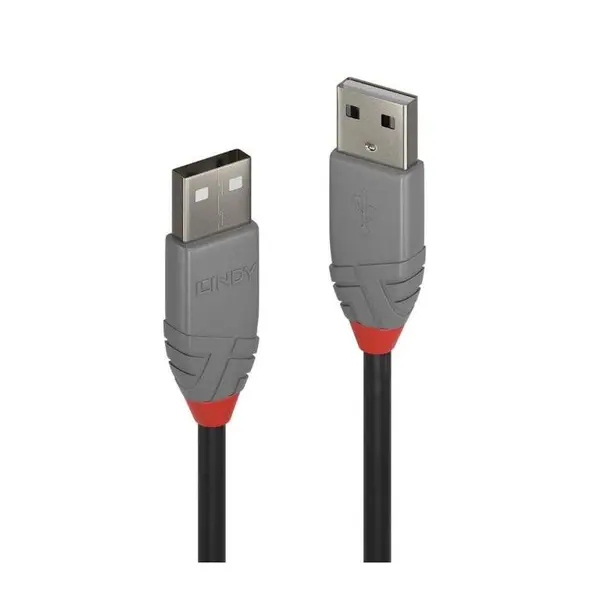 Cablu transfer Lindy LY-36691, USB 2.0 Type A, 0.5m, Anthra Line