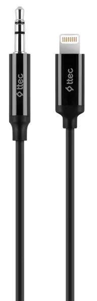 Cablu ttec - AUX/Lightning, 1m, negru