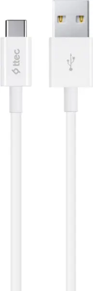 Cablu ttec - Charge/Data, USB-A/USB-C, 1.2 m, alb
