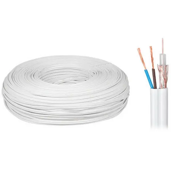 Cablu twin coaxial + alimentare 2x0.5mm, KAB0028