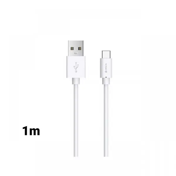 Cablu Type-C Devia Kintone White 1m
