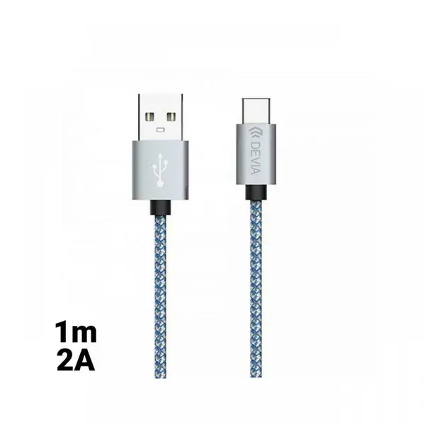 Cablu Type-C Devia Tube Gray