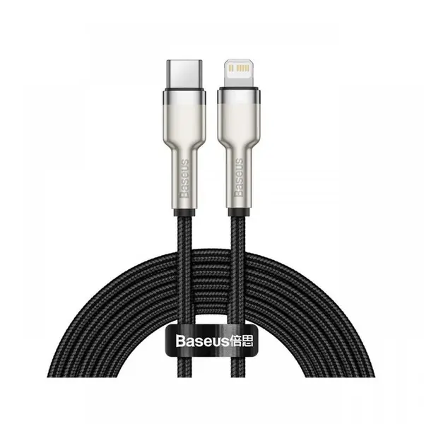Cablu Type-C la Lightning Baseus Cafule Series Metal Black