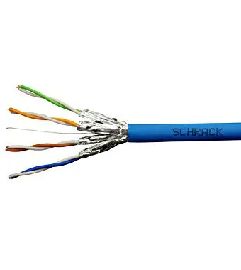 Cablu U/FTP Cat.6a Schrack 4x2xAWG23/1, LS0H, Dca, albastru, rola 500m, HSKF423HB5