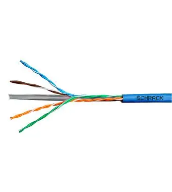 Cablu U/UTP Cat.6 Schrack, 4x2xAWG23/1, 300MHz, PVC, albastru, rola 500m, HSKU423P15