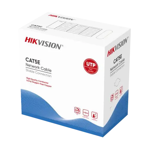 Cablu U/UTP Cat5e 0.45mm cupru solid, cutie 305 m, Hikvision DS-1LN5E-EU-C7