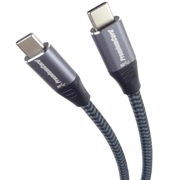 Cablu USB 2.0-C la USB type C 5A/100W T-T brodat 0.5m, ku31cw05