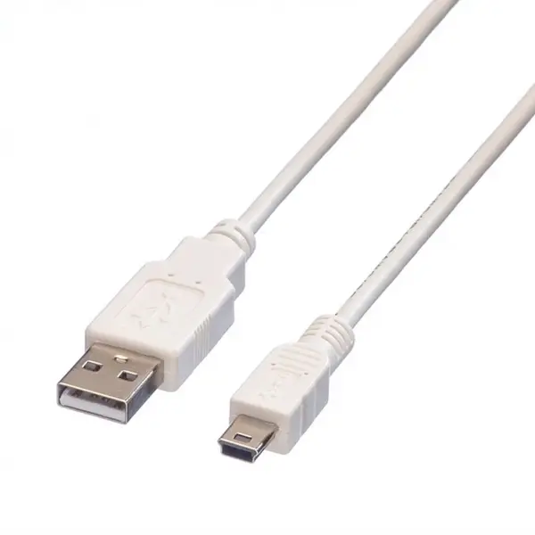 Cablu USB 2.0 la mini USB-B T-T 3m Alb, Value 11.99.8730
