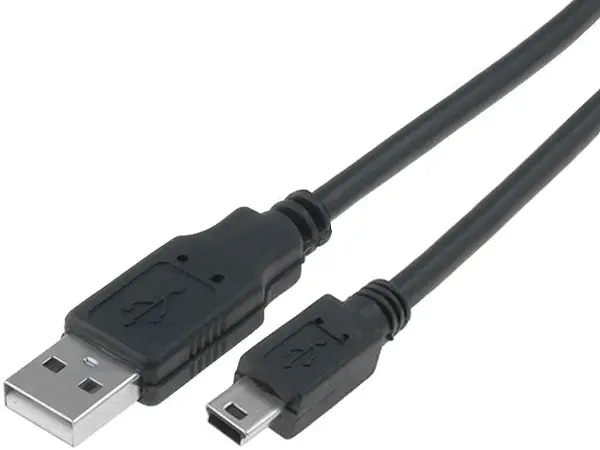 Cablu USB 2.0 USB A mufă,USB B mini mufă nichelat 1,8m negru