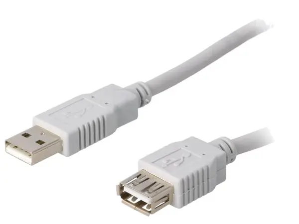 Cablu USB 2.0 USB A soclu,USB A mufă 1,8m gri Fire: CCA