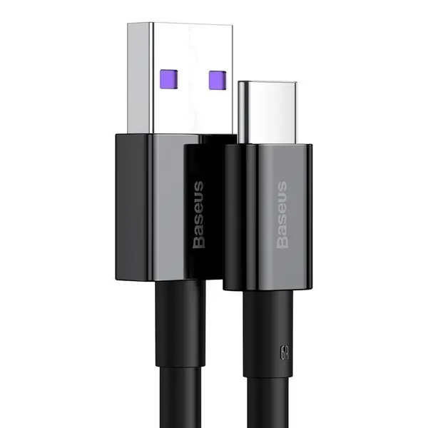 Cablu USB Type-C, incarcare rapida 66W (6A), 1m, negru, CATYS-01