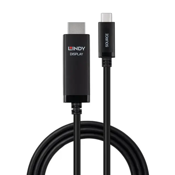Cablu USB type C la HDMI 8K60Hz/4K144Hz T-T 2m Negru, Lindy L43434