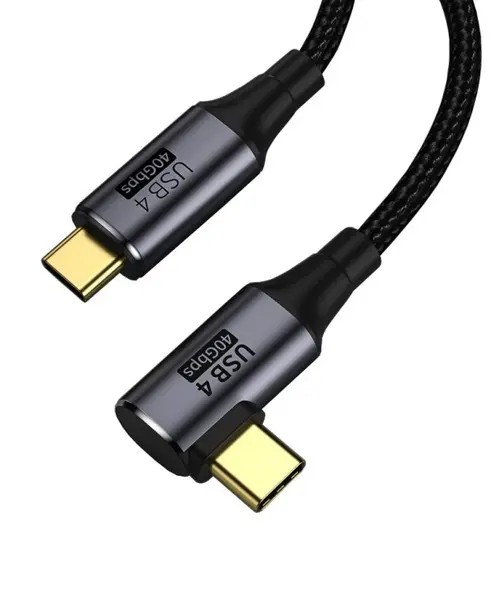 Cablu USB4 Gen3x2 40Gbps 8K60Hz 240W drept/unghi 90 grade T-T 0.3m, ku4cu03