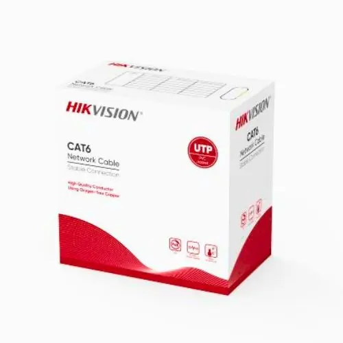 Cablu UTP Cat.6 cupru solid 24AWG, 305m, alb, Hikvision DS-1LN6-UE-W