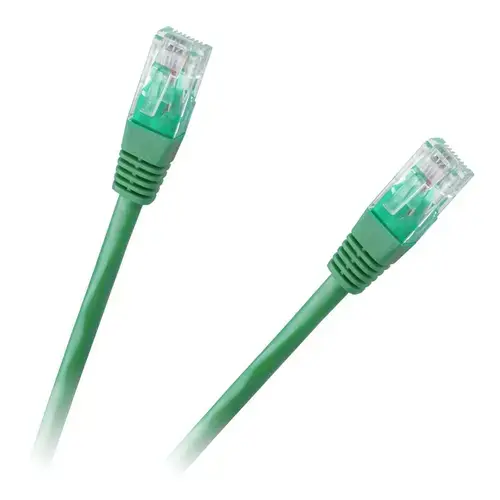Cablu UTP CAT 6E CCA verde 0.5 m