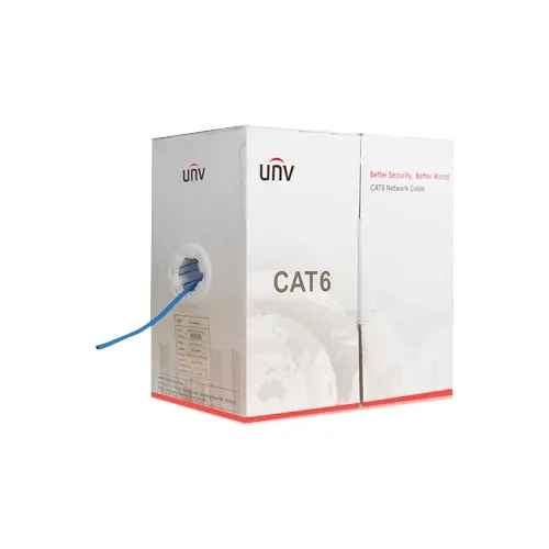 Cablu UTP cat.6e cupru solid 100% AWG23, rolă 305 m, interior, UNV CAB-LC3100B-IN