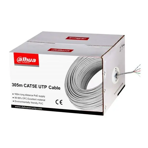 Cablu UTP CAT5E 100% cupru OFC 0.45 mm, rola 305 m, Dahua PFM920I-5EUN