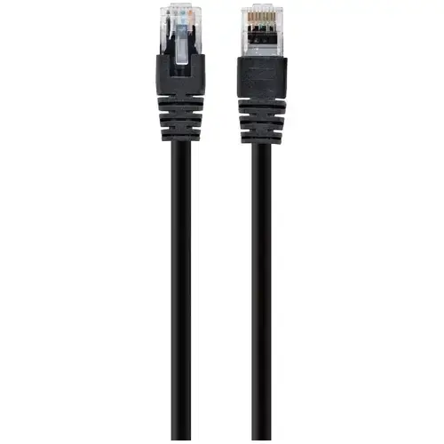 Cablu UTP GEMBIRD Cat6, cupru-aluminiu, 0.5 m, negru, AWG26, PP6U-0.5M/BK