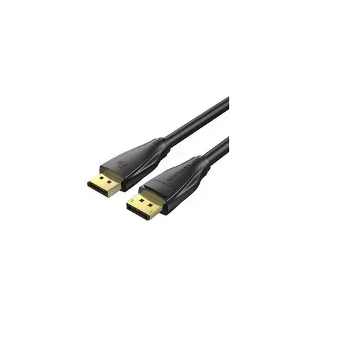 Cablu video Vention HCDBG, DisplayPort(T) la DisplayPort(T), 1.5m, rezolutie maxima 8K la 60Hz/4K la 120Hz, conectori auriti, cupru/argint, invelis PVC (Negru)