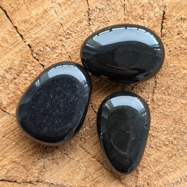 Cabochon onix negru rulat