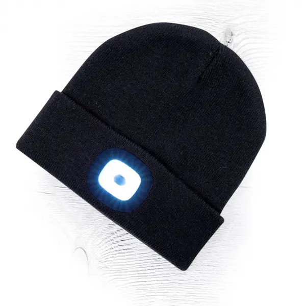 Caciula LED neagra cu USB, culoarea negru, Ardon Boast NEGRU