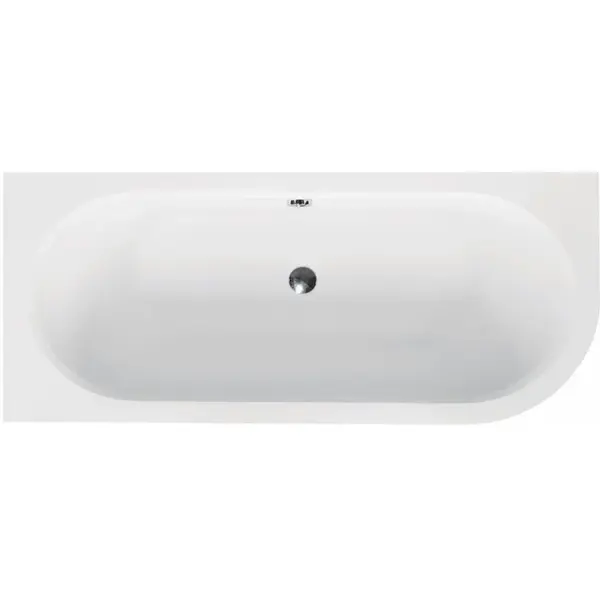 Cada baie asimetrica alba, acril, 160 x 75 cm, orientare stanga, Besco Avita