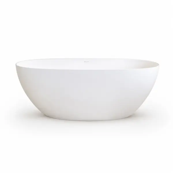 Cada baie freestanding 157x70 cm, compozit, ovala, alb mat, Fluminia Etna