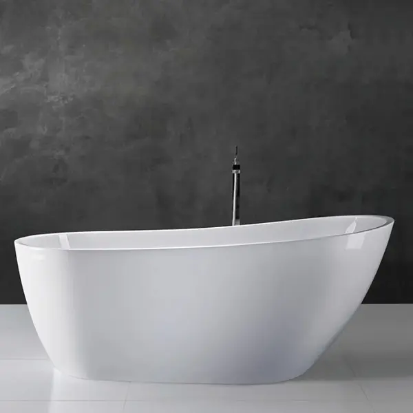 Cada baie freestanding alba, ovala, acril, 160 x 75 cm Florida Natalia P-160