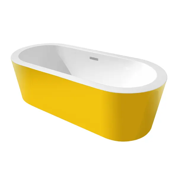 Cada baie freestanding Bella WB-814 acril 170 x 80 x 58 cm galben