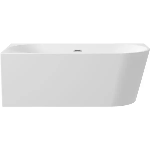 Cada baie freestanding Deante Silia, 150 x 75 cm, lipita de perete, orientare stanga, alb lucios