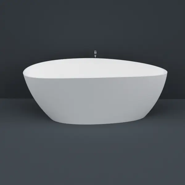 Cada baie freestanding din compozit 170x77 cm, alb mat, Kompotech Fiore